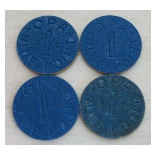 Scarce OPA Blue Point WWII Ration Token    "HY" Letter Combination  Collectible Coins  