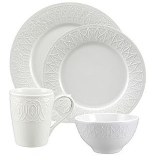 Nikko Ceramics Blanc Fleur 16 Piece Dinnerware Set
