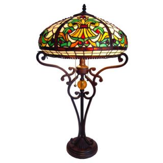 Chloe Lighting Tiffany Style Victorian Table Lamp with 66 Cabochons
