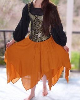 Dress Like A Pirate Brand Two Layer 8 Point Crinkle Gauze Gypsy Skirt Clothing