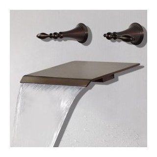 Oil rubbed Bronze Waterfall Widespread Bathtub Faucet   Tub And Shower Faucets  