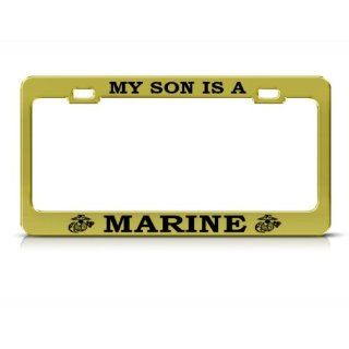 My Son Is A Marine Parents Metal Military License Plate Frame Tag Holder Automotive