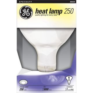 GE 250W Heat Lamp Light Bulb