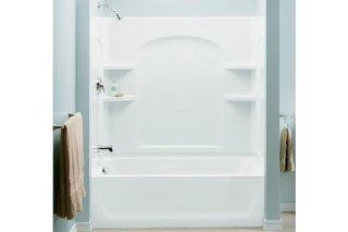 Sterling 71220117 0 Ensemble Curve Bath and Shower Kit Left Hand 60" x 32" x 74" White   Drop In Bathtubs  