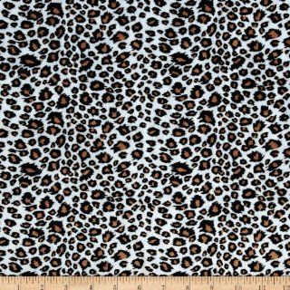 Minky Cheetah Print Small Blue Fabric