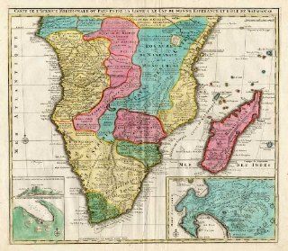 Antique Map SOUTH AFRICA TANZANIA MADAGASCAR Elwe 1792   Printmaking Prints