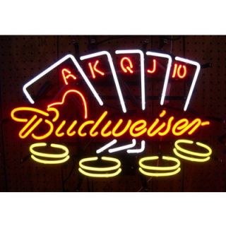 Neonetics Business Signs Budweiser Poker Neon Sign