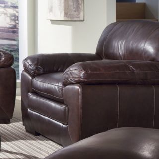 Simon Li Biscayne Leather Armchair and Ottoman