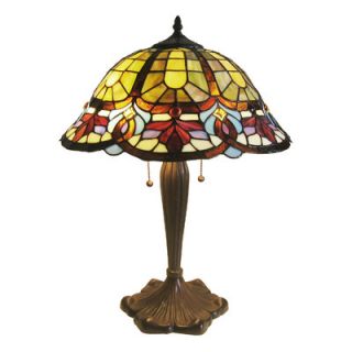 Chloe Lighting Tiffany Style Victorian Table Lamp with 14 Cabochons