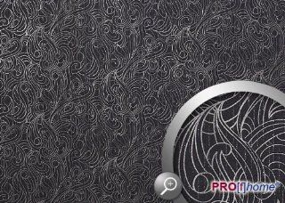 EDEM 698 96 Design pattern quality non woven wallpaper textured wallcovering black grey white  10, 65 sqm (114 sq ft)  
