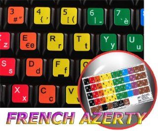 LEARNING FRENCH AZERTY COLORED KEYBOARD LABELS Computers & Accessories