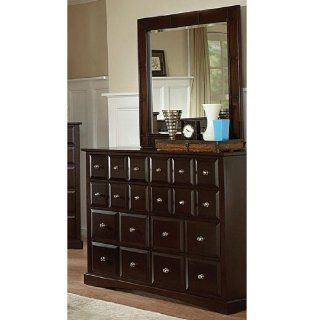 Coaster Coaster Harbor Classic 8 Drawer Dresser and Mirror Set in Cappuccino   Harbor Collection By Coaster Furnishing