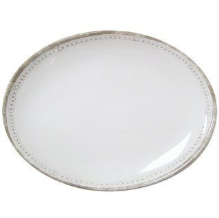 Le Cadeaux Provence Solid White Melamine Oval Platter, 12 Inch Kitchen & Dining