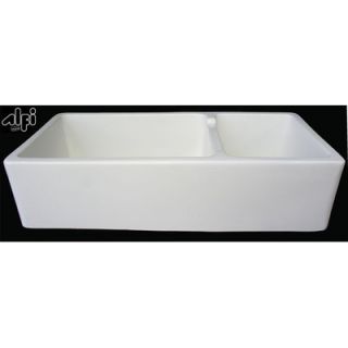 Alfi Brand 39.5 x 18.5 Double Bowl Fireclay Farmhouse Kitchen Sink