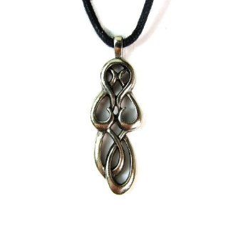 Goddess of Spirituality for Self Realization Pewter Pendant with Black Corded Necklace Jewelry