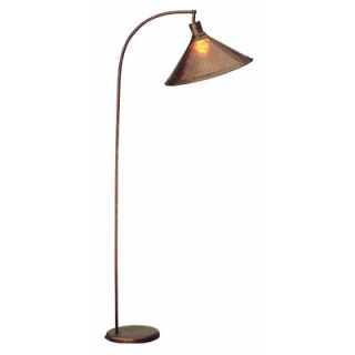 cal lighting arc floor lamp with mica shade