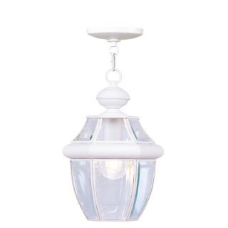 Outdoor hanging lantern Clear beveled glass Solid brass construction
