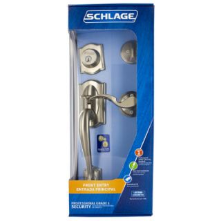 Schlage Camelot Front Entry Handleset with Accent Lever