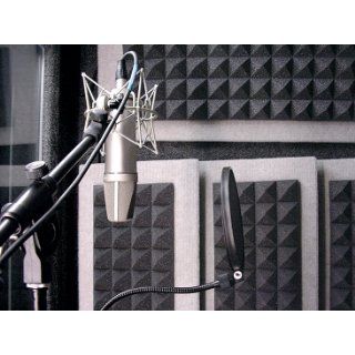 Auralex Studiofoam Pyramid 2 Inches Thick and 2 Feet by 2 Feet Acoustic Panels, Charcoal (12 Panels) Musical Instruments