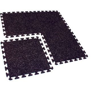 Mats Inc. iFLEX Recycled Rubber Interlocking Floor Tiles in Black with