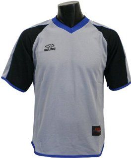 Kelme S.T. 019 Custom Soccer Jerseys 701 SILVER/BLACK/ROYAL AS  Sports & Outdoors