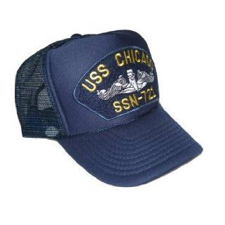Navy Ships Trucker Hat   USS Chicago SSN 721 Clothing