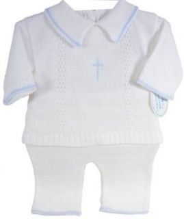 Baby's Trousseau White Boys Christening Two Piece Outfit & Hat 3 months Clothing