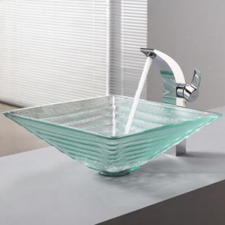 Kraus Bathroom Combos Alexandrite Glass Vessel Bathroom Sink with