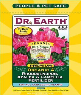 Dr. Earth 703P Organic 4 Azalea/Camellia/Rhododendron Acid Fertilizer in Poly Bag, 4 Pound  Plant Food For Azeleas  Patio, Lawn & Garden
