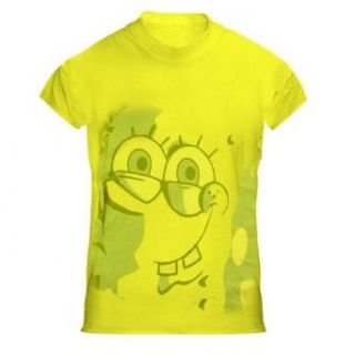 SpongeBob SquarePants Yellow Poster Face T Shirt Size Large Novelty T Shirts Clothing