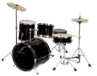 First Act MD703 7 Piece Fusion Drum Set ,Cool Silver Flame Finish Musical Instruments