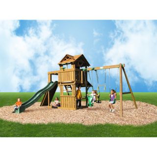 Cambridge Swing Set with Swing Beam and Chained Accessories