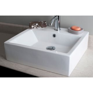 IMG Rectangular Single Hole Vessel Bathroom Sink   IMG W201