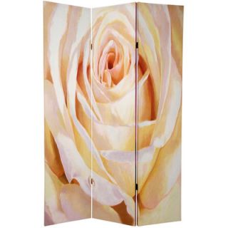 Oriental Furniture 70.88 x 47 Double Sided Roses 3 Panel Room
