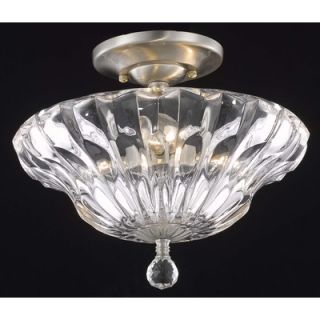 Elegant Lighting Ornate 3 Light Semi Flush Mount