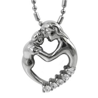 Trendbox Jewelry Mother and Child Cubic Zirconia Necklace