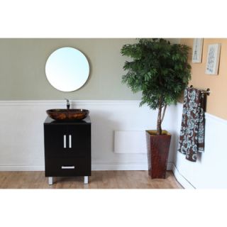 Bellaterra Home Chandler Round Beveled Bathroom Mirror