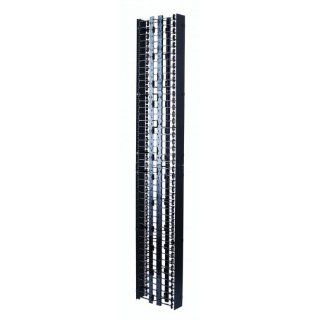 OR DVMS704   Ortronics Standard Double Sided Vertical Cable Management Cage with Cover, 7'H, Black