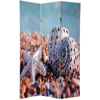 Oriental Furniture Double Sided Seashells Room Divider
