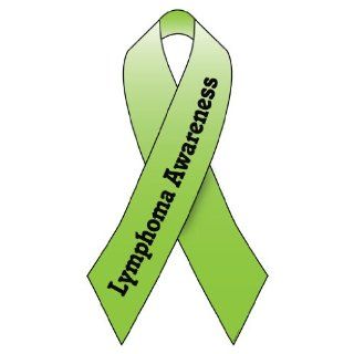 Lime Green Lymphoma Awareness Ribbon   Yard Sign with Stakes (pkg10)   12.5" x 23"  