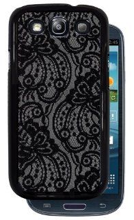 Pretty Black Lace   Black Protective Rubber Cover Samsung Galaxy S3 i9300 Phone Cell Phones & Accessories