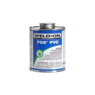 Weld On 705 10094, Industrial Grade, Plumbing Cement, Medium Bodied, Very Fast Setting, 1 pint, Can with Applicator Cap Gray Contact Cements