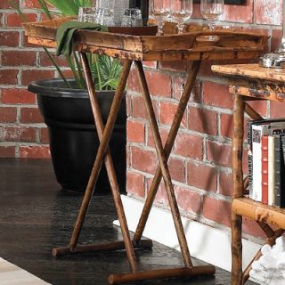 Oriental Furniture Tea Tray and Trestle Stand Set