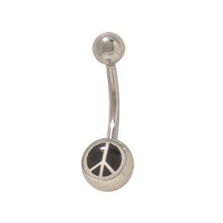 Peace Sign 14 gauge Belly Ring Surgical Steel   YO39115 3 Body Piercing Rings Jewelry