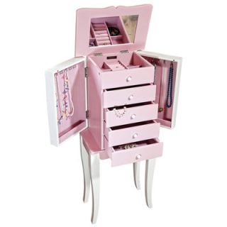 Mele & Co. Louisa Girls Jewelry Armoire with Mirror