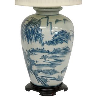 Oriental Furniture Chinese Landscape Oriental Table Lamp