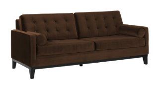 Armen Living 725 Centennial Sofa, Brown Velvet   Armless Love Seat