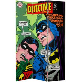 Oriental Furniture 71 x 47.25 Tall Double Sided Batman and The Joker