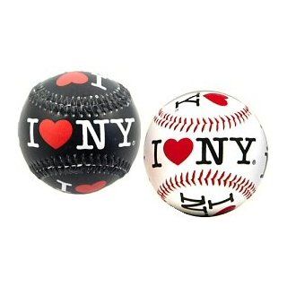I Love New York Black Baseball, New York Souvenirs, New York Gifts  Sports Fan Baseballs  Sports & Outdoors