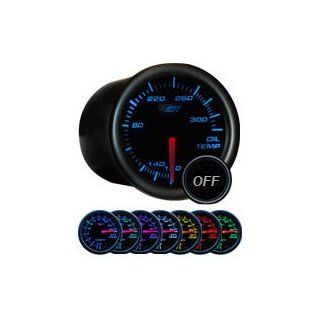 GlowShift GS T707 Tinted 7 Color Oil Temperature Gauge Automotive
